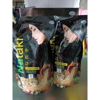 Cặp Nhuộm Phủ Bạc Đen Tóc Thảo Dược Tự Nhiên Nataki 1000ml 2 túi Black Hair Dye Cream