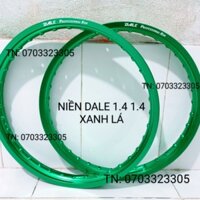 CẶP NIỀN NHÔM DALE ,BAN ZAI ,SOLUTE  XANH LÁ 1.4 1.4 GẮN CÁC DÒNG XE .