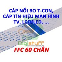 Cáp nối bo t-con ( tcon ) Ti vi TV cáp tín hiệu LCD / LED 60 chân AWM 20624 AWM 20861 thay thế một số model màn hình tivi LG Samsung Sony