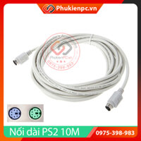 Cáp nối dài PS2 MD6 cổng tròn Đực-Cái dài 10M cho chuột bàn phím máy tính PC Kvm Switch Server máy chủ máy lập trình PLC
