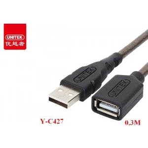 Cáp nối dài USB 0.3m Unitek Y-C427