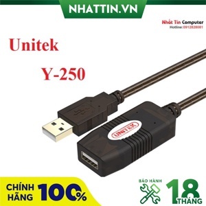Cáp nối dài USB 2.0 - 5m có IC khuếch đại Unitek Y-250