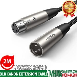 Cáp nối dài XLR 3pin âm dương bọc lưới dài 2m Ugreen 20500