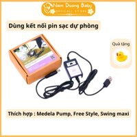 Cáp nối dùng cho máy hút sữa Pump(cắm với pin sạc dự phòng)