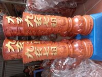 Cặp ống đựng nhang bằng gỗ hương kt cao 301110cm1