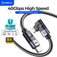 Cáp ORICO USB C sang USB C Sạc 240W Cáp USB C 3.2 Gen2x2 Truyền dữ liệu 20Gbps 4K @ 60HZ Tương thích với Thunderbolt 3 Macbook iPad Pro iPhone15 (CW240)
