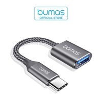 Cáp OTG Type C Bamas BC022 - Bộ Chuyển Đổi Usb Sang Type C  Usb 3.0 -Truyền Tải Dữ Liệu Siêu Tốc Lên Đến 5Gbps - Hàng Chính Hãng - Xám