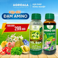 Cặp phân bón ĐẠM AMINO GEL - 2 Chai 500ML - Pha được 400 lít nước - Bung đọt nhanh, vươn cành mạnh, lá to dày