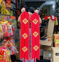 Cặp Pháo giấy bìa cứng size 90cm Trang trí Tết