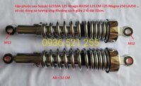 Cặp phuộc sau Suzuki GZ150A 125 Virago XV250 125 CM 125 Magna 250 LA250 … và các dòng xe tương ứng Khoảng cách giữa 2 lỗ dài 32cm.