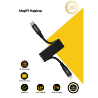 Cáp PISEN MagiPi Magloop Lightning USB-C 27W 1m, Đen (CL-FC12-1000) – Global