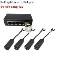 Cáp POE Splitter 12V-1A 100m cấp nguồn cho Camera, Wifi