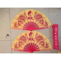 Cặp quạt tập dưỡng sinh màu vàng