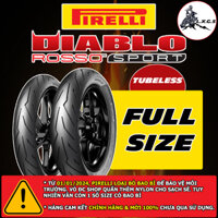 (Cặp Rosso Sport cho Raider, Satria, Sonic, Future...) Vỏ lốp xe PIRELLI ROSSO SPORT size 70/90-17& 80/90-17, vỏ ko ruột