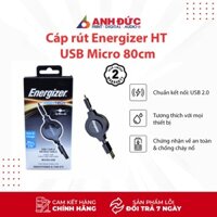 Cáp rút Energizer HT USB Micro 80cm Bảo hành 2 năm.