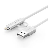 Cáp Sạc 2 trong 1 Micro USB và Lightning Ugreen 20749