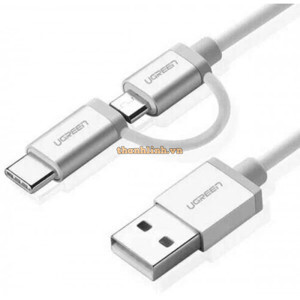 Cáp sạc 2 trong 1 USB 2.0 sang Micro USB và Lightning Ugreen 20747