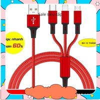 Cáp Sạc 3 Đầu Đa Năng 3 in 1 Dùng Cho Samsung Oppo Xiaomi Apple polo.shop4
