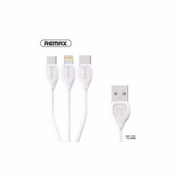 Cáp sạc 3 đầu Remax Lesu data cable RC-050th lightning type-C microUSB 1000000708-BLU/1000000710-P/1000000913-B/1000000914-W [bonus]