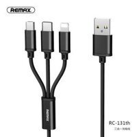 Cáp sạc 3 đầu REMAX RC 131th 3 trong 1 Lighting, micro usb, type C .