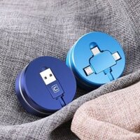 Cáp sạc 3 in 1 Cafele dây rút 2 đầu