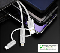 Cáp Sạc 3 Trong 1 USB-C, Micro USB, Lightning 2M Ugreen 30462