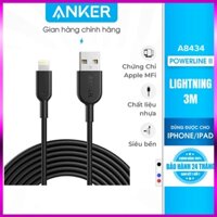 Cáp sạc ANKER Powerline II Lightning - Dài 3m - A8434