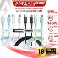 Cáp sạc ANKER Type C to Type C cho Android laptop tablet 544 A80F1/A80F2 140W chất liệu dù Bio-Base dài 0.9m và 1.8m