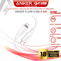 Cáp sạc ANKER USB Type-C to L PowerLine III Flow chống bám bẩn, chống rối 0.9m A8662/1.8m A8663 - BH18TH