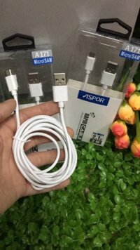Cáp sạc Aspor data cable A171 samsung micro 2m