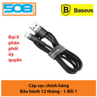 Cáp sạc Baseus Cafule sạc nhanh dùng cho iPhone - Hàng chính hãng - 1 mét - Màu Xám