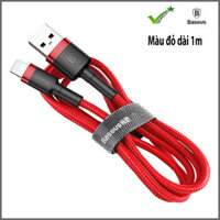 Cáp sạc Baseus Cafule sạc nhanh dùng cho iPhone - Hàng chính hãng - 1 mét - Màu Đỏ