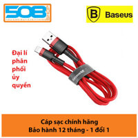 Cáp sạc Baseus Cafule sạc nhanh dùng cho iPhone - Hàng chính hãng - 1 mét - Màu Đỏ