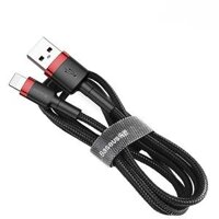 Cáp sạc Baseus Cafule sạc nhanh dùng cho iPhone - Hàng chính hãng - 1 mét - Đen