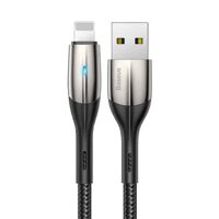 Cáp sạc Baseus dài 2m hỗ trợ sạc nhanh, đèn báo tín hiệu cho iPhone 5/6/7/8/X/Xs 1.5A