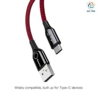 Cáp sạc Baseus tự ngắt cổng Type C sạc nhanh báo led Chính Hãng