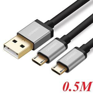 Cáp sạc chia 2 đầu micro USB Ugreen 40347 - 0.5m