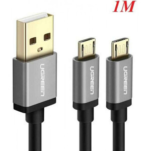 Cáp sạc chia 2 đầu micro USB Ugreen 40347 - 0.5m