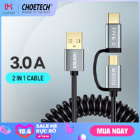 Cáp Sạc Choetech 2 Trong 1 Loại USB C + Cáp Micro USB Sạc 1.2 M & Cáp Đồng Bộ Cho Galaxy S9/ S9 Plus Note 8 S8/ S8 Plus LG G6/ G5 Và Các Thiết Bị USB Type C & Micro Khác LazadaMall