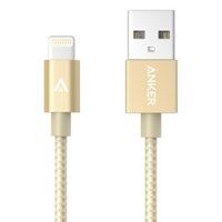 Cáp sạc chống gẫy Anker Lightning to USB dành cho iPhone 5, 5c, 5s, 6 và 6+, iPad Air, iPad mini