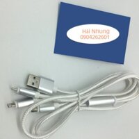 cáp sạc đa năng 3 in 1 bọc dù siêu bền cho Iphone,  Samsung, Opp
