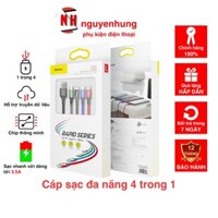 Cáp sạc đa năng Baseus 4 trong 1 đầu 1,2m