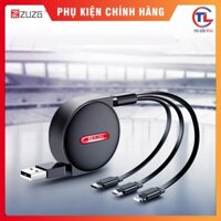 Cáp sạc đa năng dây rút 3 in 1 ZUZG HL01 - Hàng Chính Hãng