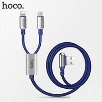 CÁP SẠC ĐA NĂNG HOCO U17 [2 IN 1]  DÀI 1,5M MICROUSB- LIGHING I ĐẦU CÁP CHỮ L[CHÍNH HÃNG] [GIÁ BÁN SỈ]