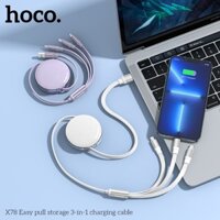 CÁP SẠC ĐA NĂNG RÚT GỌN HOCO X78 – 3 IN1