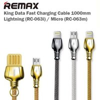 Cáp sạc đế vương bọc thép Remax RC - 063i/063m cho iphone/Ipad/Android