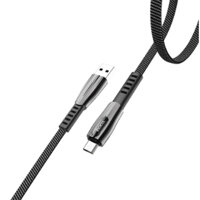 Cáp Sạc  Điện Thoại Hoco U70 Micro  Tặng Kèm 3 Dây Bọc Cáp Sạc, Bọc Dây Tai Nghe Lò Xo - Hàng Chính Hãng - Đen