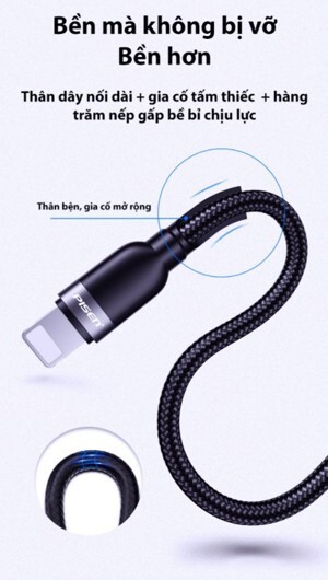 Cáp sạc điện thoại Pisen XD-CLPD05-1000  dài 1m