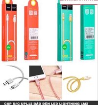 Cáp Sạc Hoco UPL12 - IPHONE - Dài 1,2m - Dây Dù - BÁO ĐÈN KHI SẠC - Chính Hãng