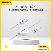 Cáp sạc I phone 2 trong 1 Light ning PISEN 1.5m AL-WC01 - Hàng chính hãng Bảo Hành 18 tháng